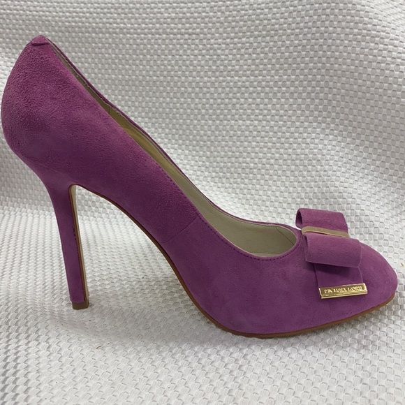 Michael Kors Purple Suede Bow Heels